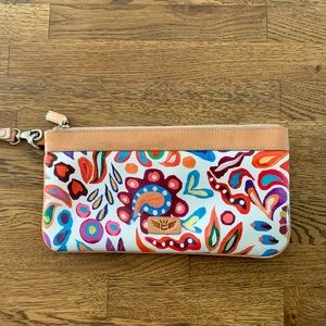 Consuela White Swirly Legacy Wristlet Wallet